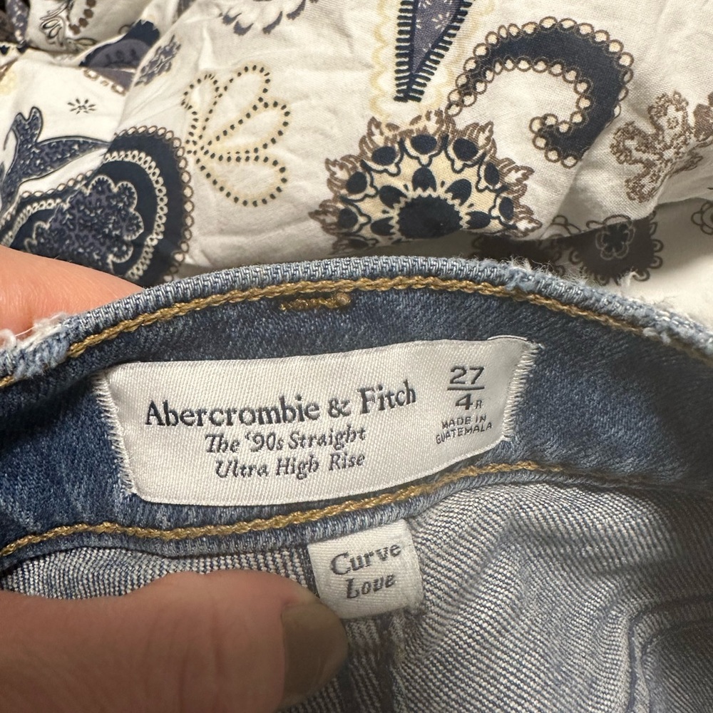 Abercrombie & Fitch curve love 90s straight jean, size 27 - Picture 8 of 9